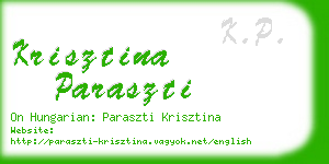 krisztina paraszti business card